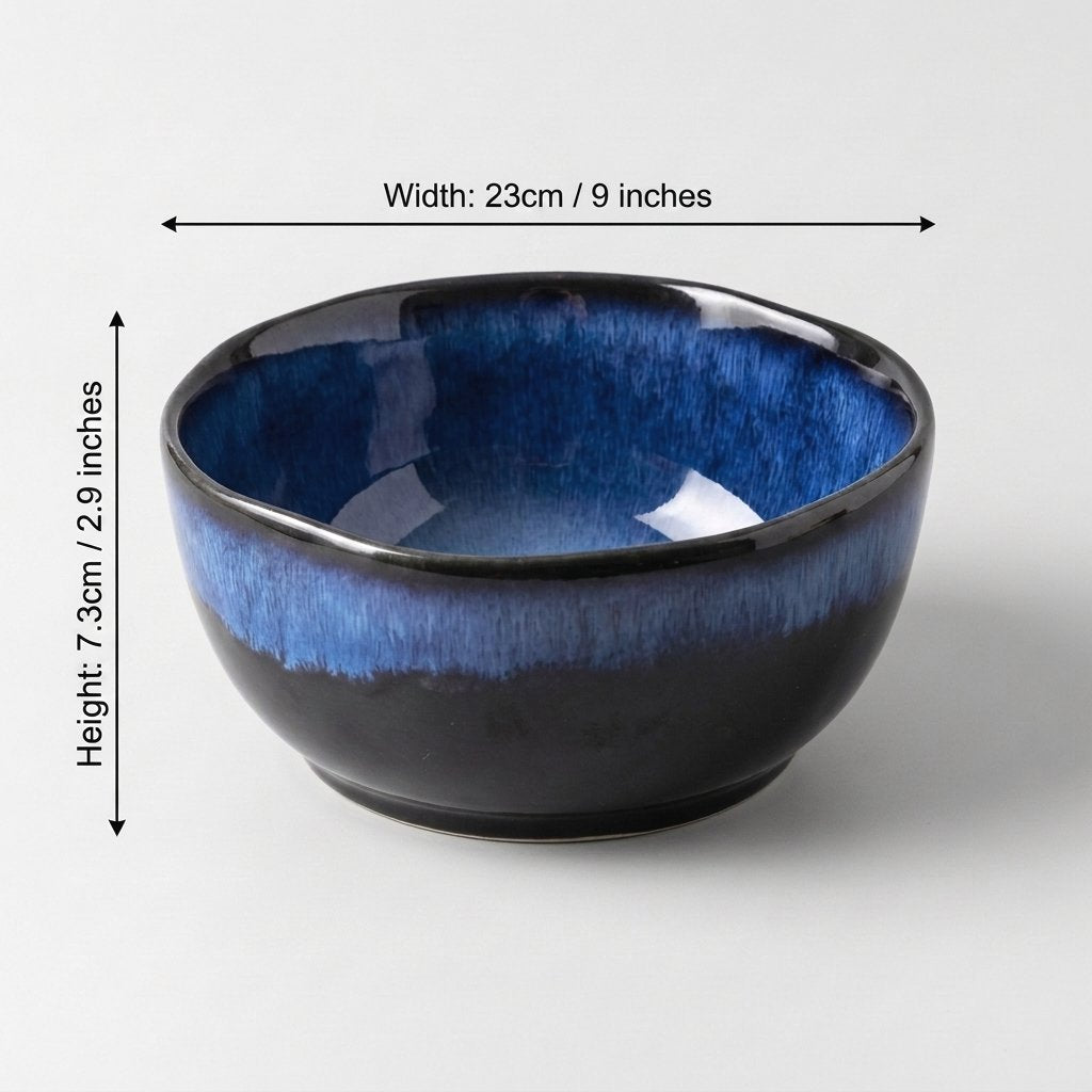 Eclipse Blue Porcelain Bowls