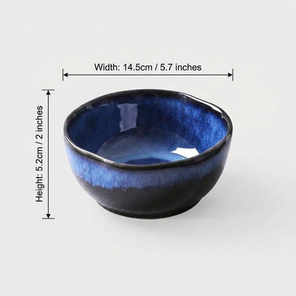 Eclipse Blue Porcelain Bowls