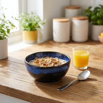 Eclipse Blue Porcelain Bowls