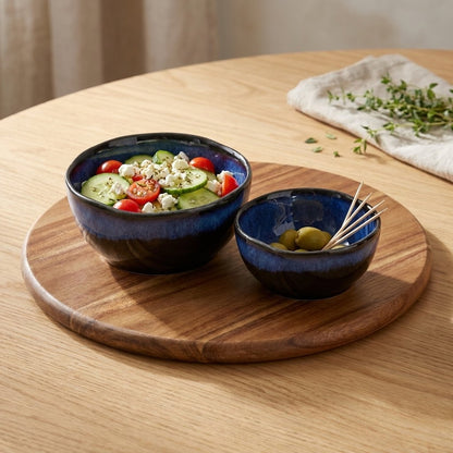 Eclipse Blue Porcelain Bowls