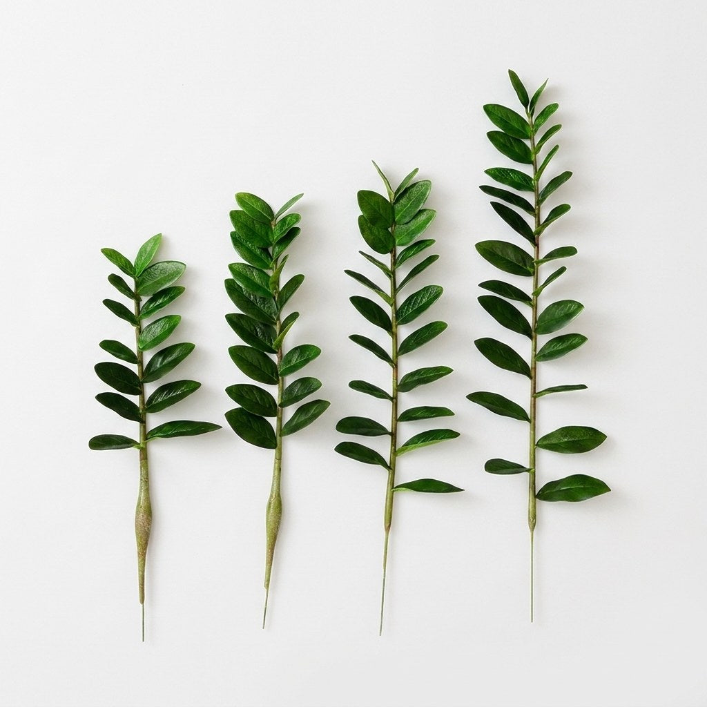 Faux ficus branch stems with realistic green leaves, artificial greenery, Kiyo Home