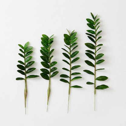 Faux ficus branch stems with realistic green leaves, artificial greenery, Kiyo Home