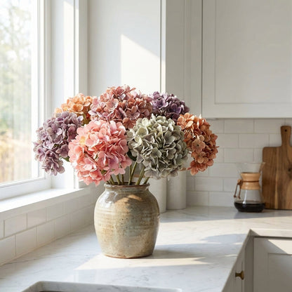 Faux hydrangea stem 24 inch full bloom