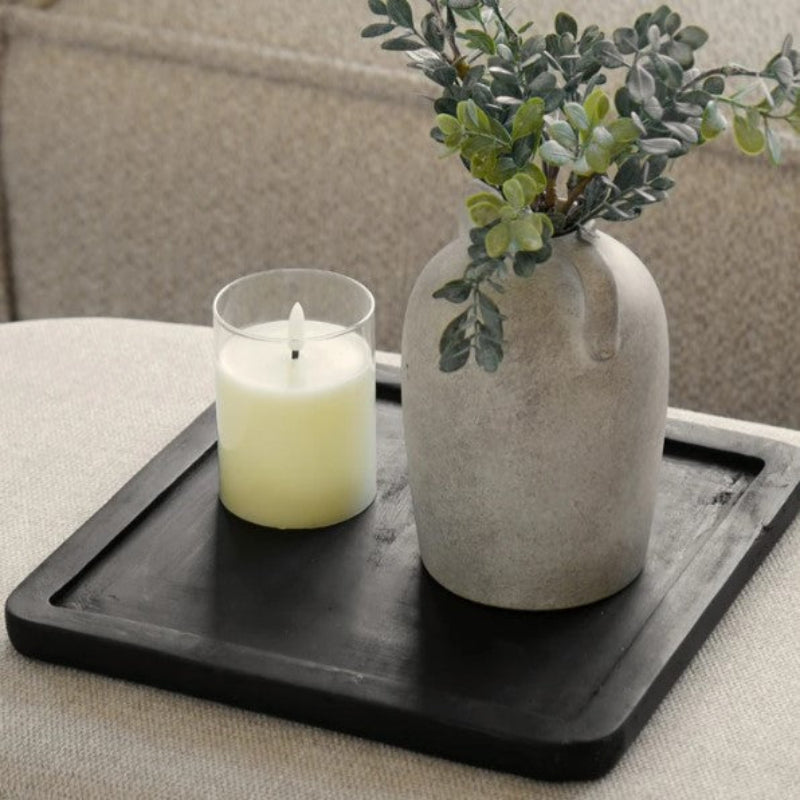 Battery-operated flameless candles, safe and stylish for home decor.