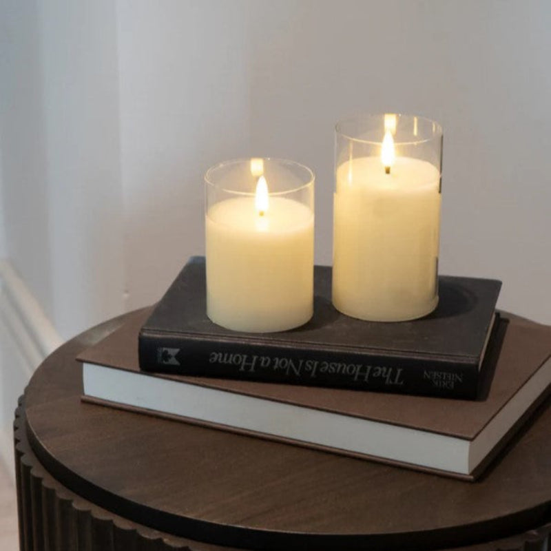 Battery-powered flameless candles with a timer for convenience