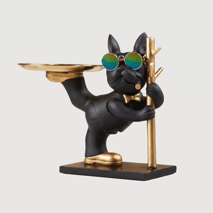 French bulldog catchall tray on white background