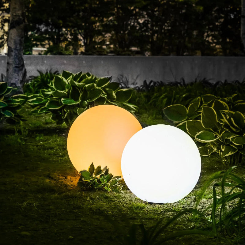 Outdoor garden ball lights adding a touch of magic to evening garden parties.