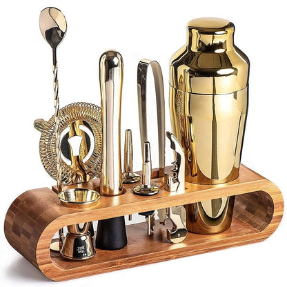 Stylish Cocktail Bar Set featuring essential tools for creating cocktails like a pro