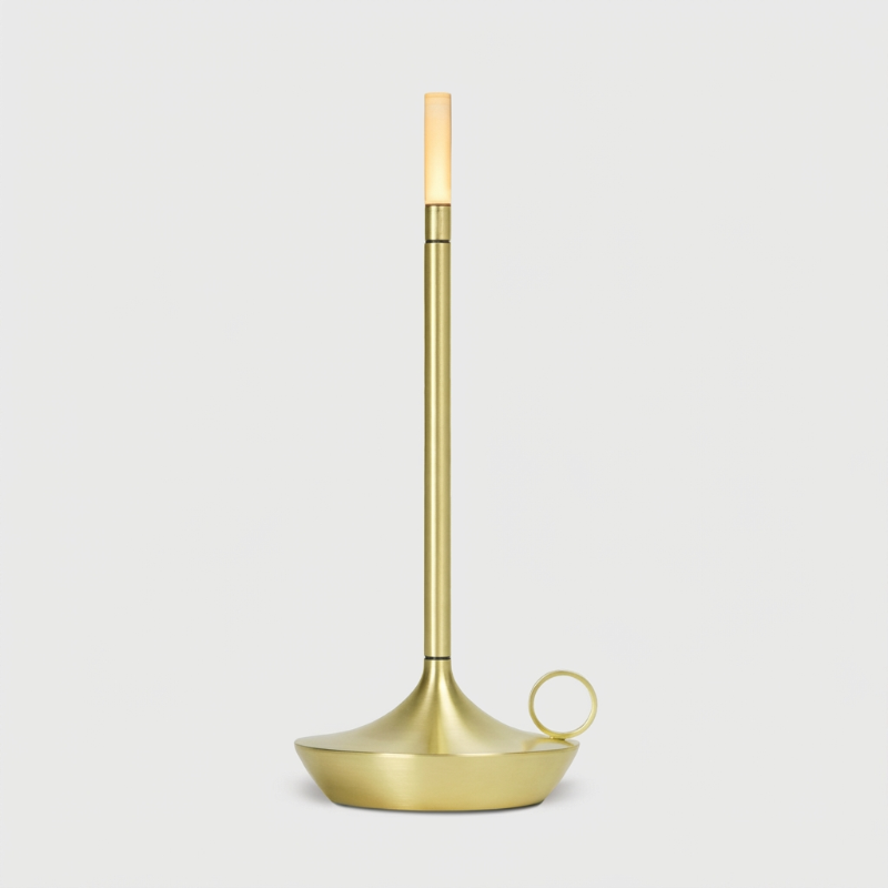 Arlo cordless aluminum table lamp in gold