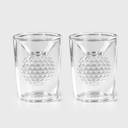 Golf Ball Birdie Juice Shot Glasses, Set of 2