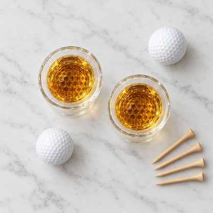 Golf Ball Birdie Juice Shot Glasses, Set of 2