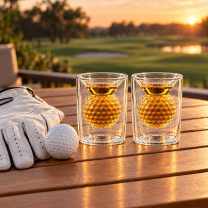 Golf Ball Birdie Juice Shot Glasses, Set of 2