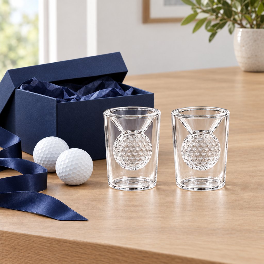 Golf Ball Birdie Juice Shot Glasses, Set of 2