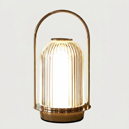 Crystal touch table lamp on white background