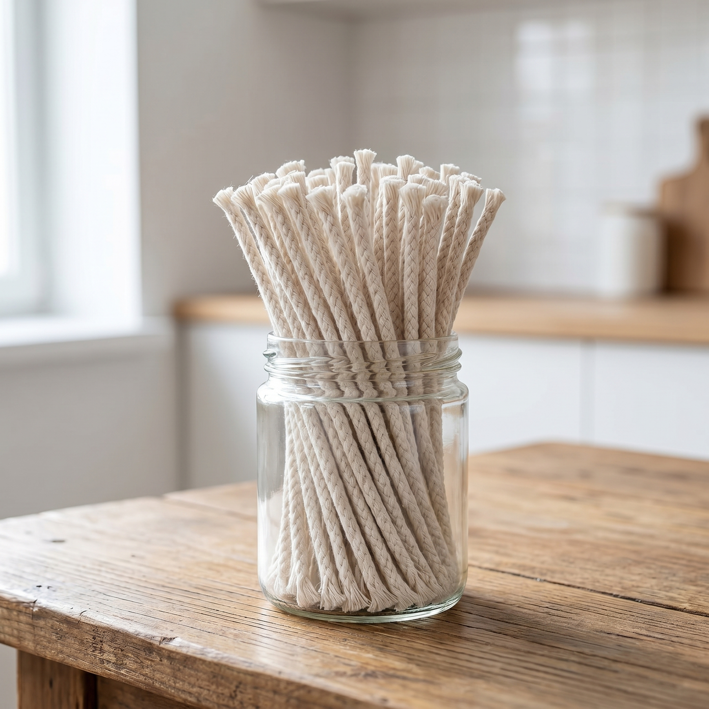 Natural cotton oil candle spare wicks refill