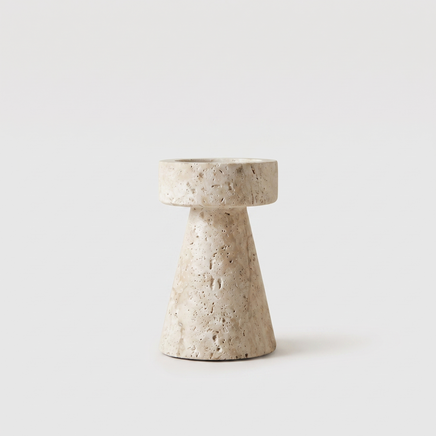 Travertine Pillar Candleholders