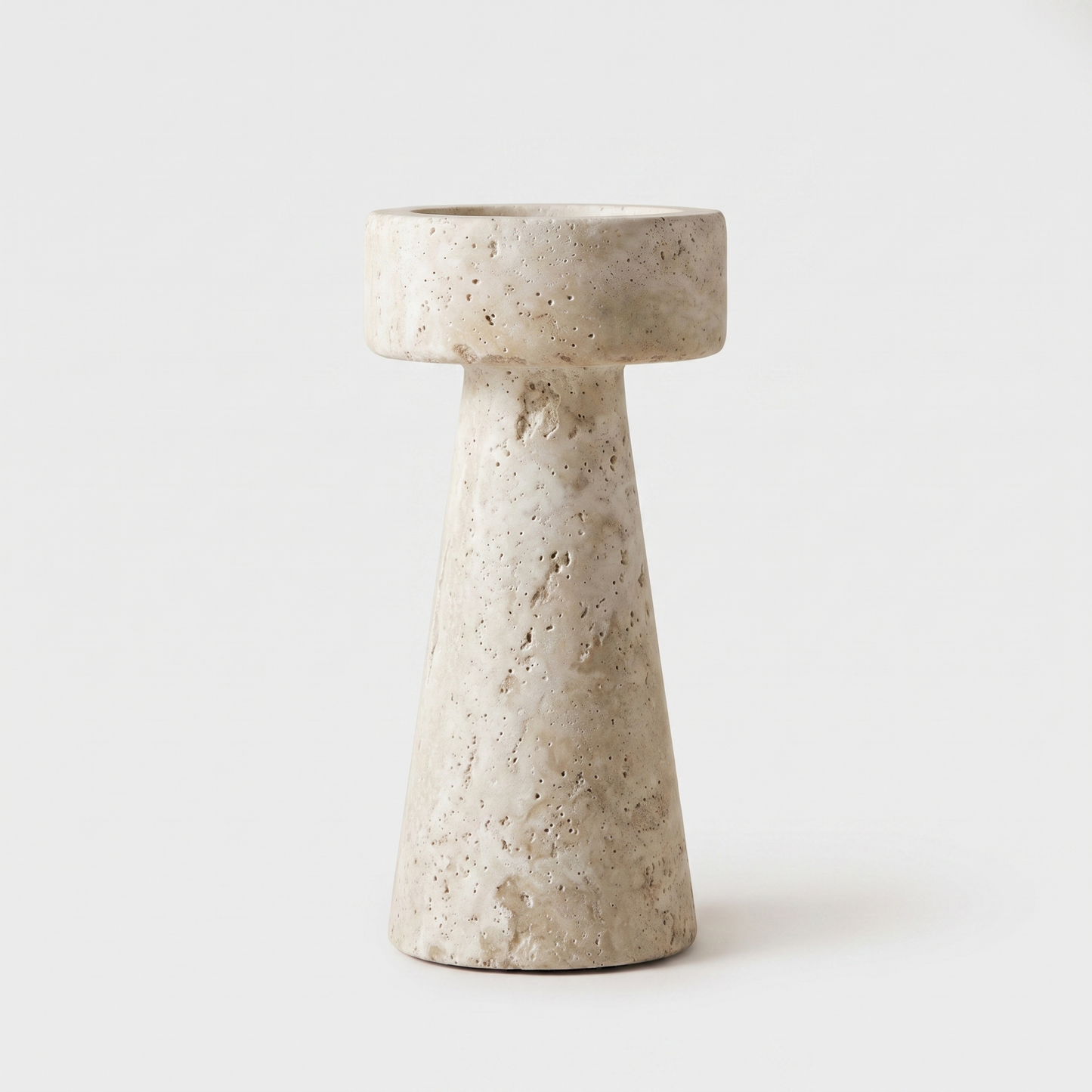 Travertine Pillar Candleholders