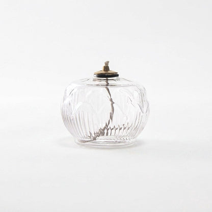 Clear Ornament glass oil lamp product photo on a white background