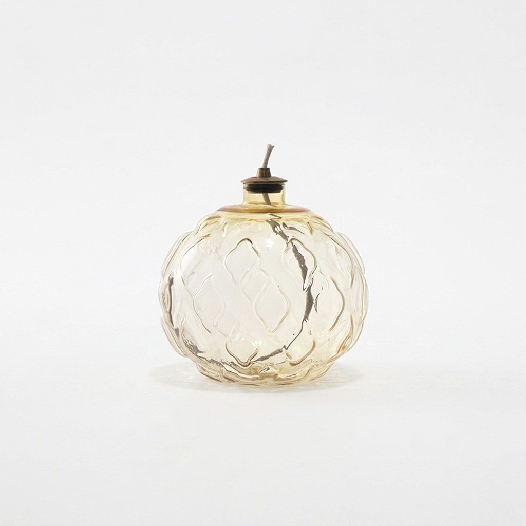Gold Ornament glass oil lamp product photo on a white background