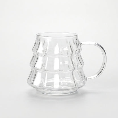 Empty tree-shaped glass product photo on a white background