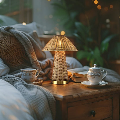 Rattan Rechargeable Table Lamps
