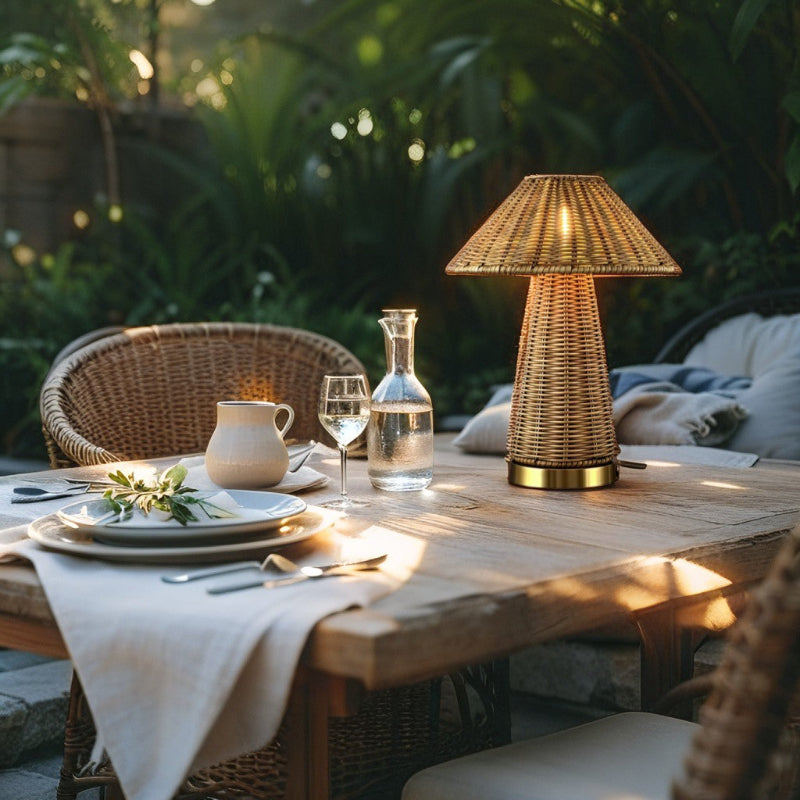 Rattan Rechargeable Table Lamps