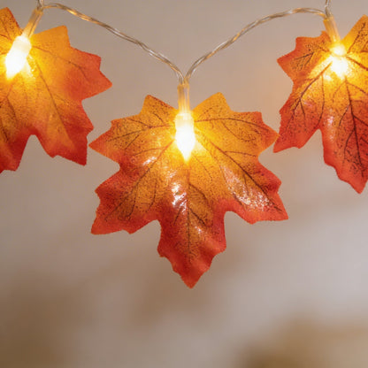 Maple leaf string lights in 10ft and 20ft options
