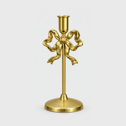 Metal Bow Candlestick Holders