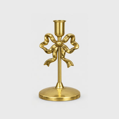 Metal Bow Candlestick Holders