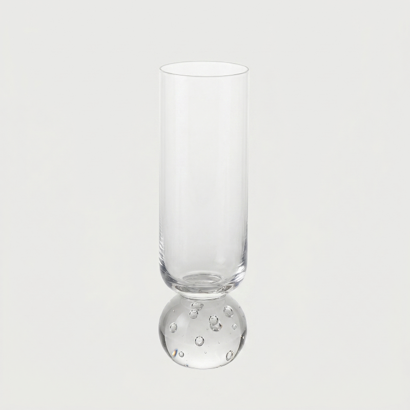 Orb base glass on white background