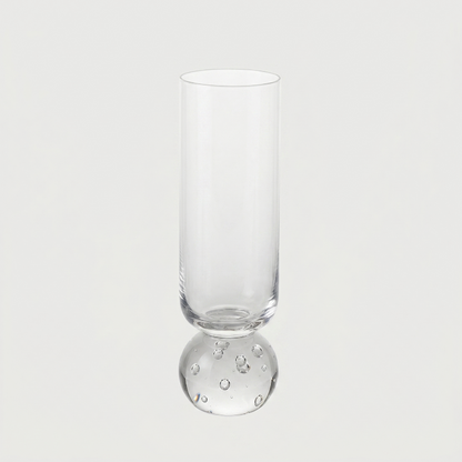 Orb base glass on white background