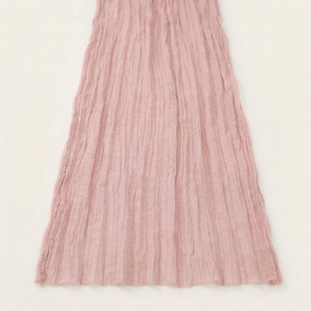 Pink lightweight gauze table runner, Kiyo Home 71-inch table runner