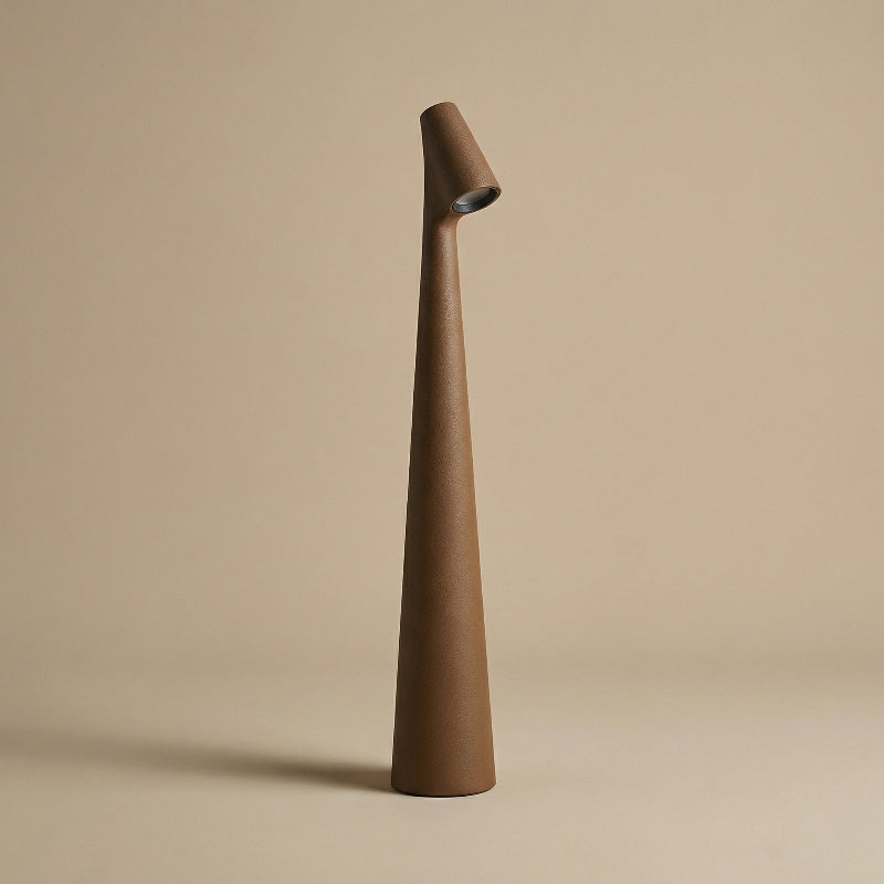 Brown lamp on a beige background