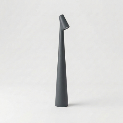 Grey portable LED table lamp with soft LED glow