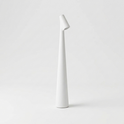 White portable LED table lamp with modern cordless design
