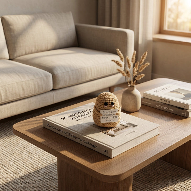 Positive potato decorative accent piece