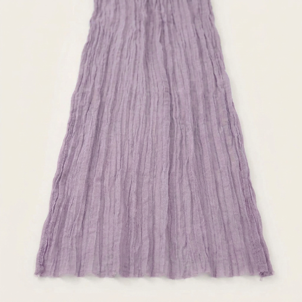 Purple lightweight gauze table runner, Kiyo Home 71-inch table runner