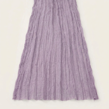 Purple lightweight gauze table runner, Kiyo Home 71-inch table runner