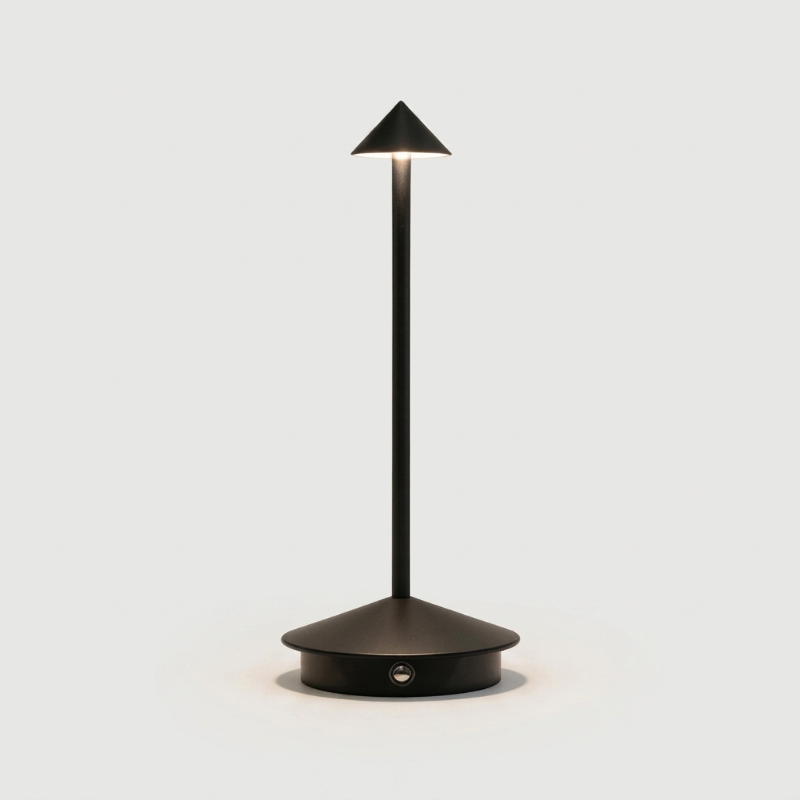 Dark bronze Remi indoor outdoor table lamp dimensions graphic