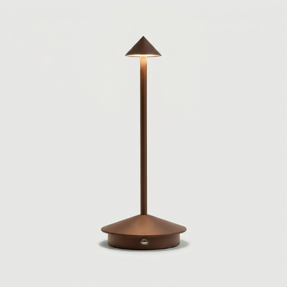 Brown Remi indoor outdoor table lamp on white background