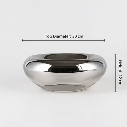 Diagram of the silver glass bowl labeled with a 30 cm top diameter and 12 cm height