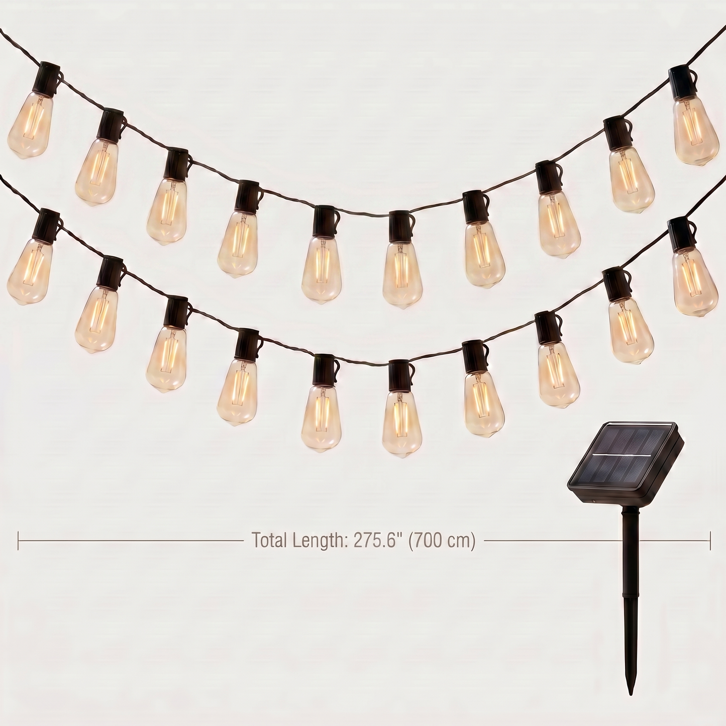 Solar Edison Bulb String Lights