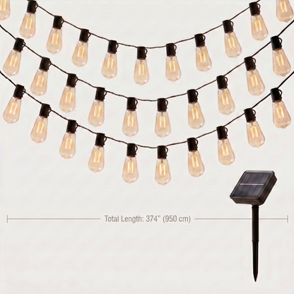 Solar Edison Bulb String Lights