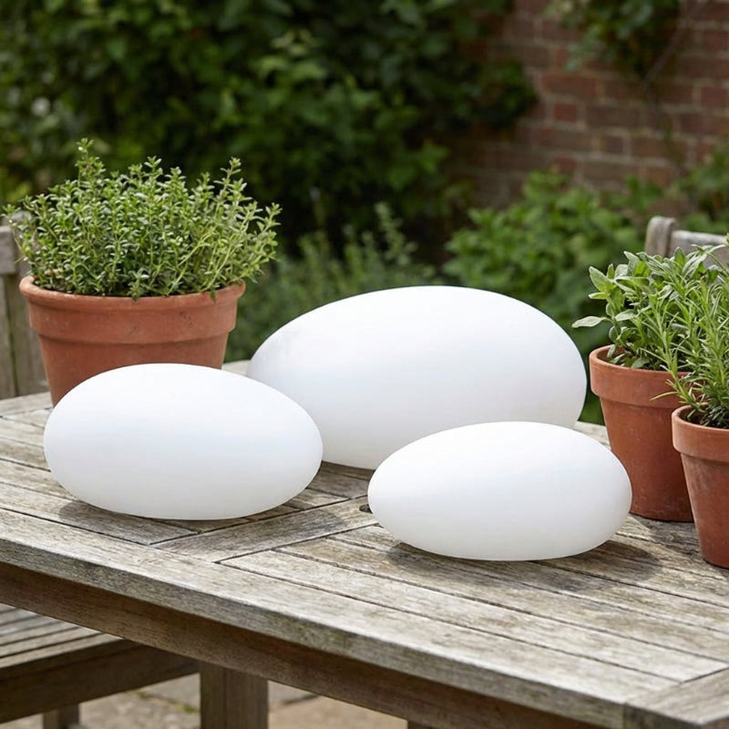 Solar light pathway stones in small medium and large