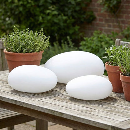 Solar light pathway stones in small medium and large