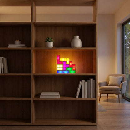 Stackable block light with colorful LED pieces