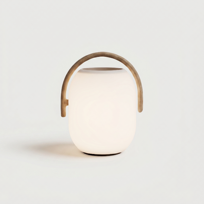 SunLume outdoor solar lantern on white background