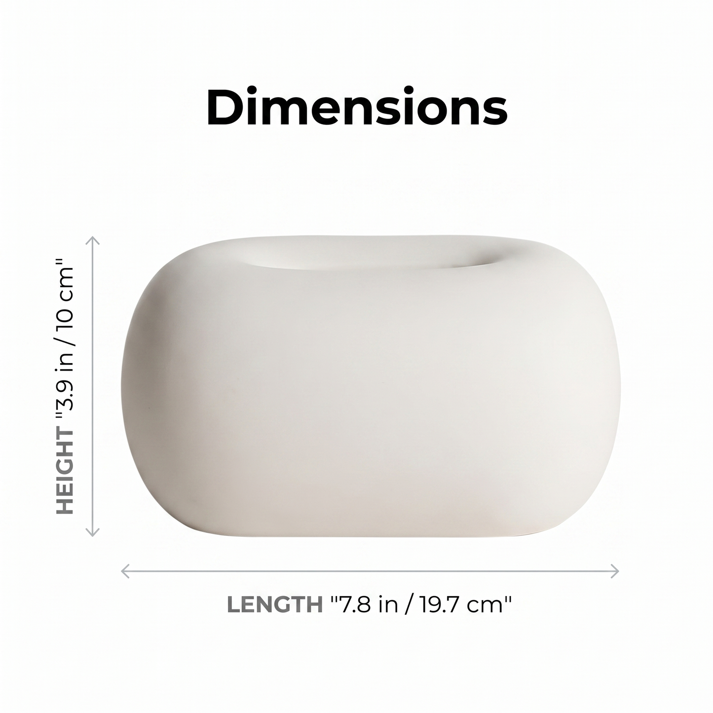 Tissue box cover dimensions, 3.9 in / 10 cm high and 7.8 in / 19.7 cm long, Kiyo Home