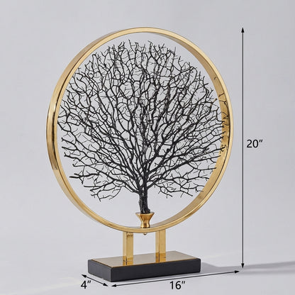 modern coral decor sculpture on stand dimensions