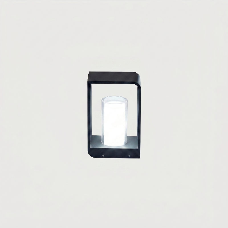 Small Twilight outdoor solar lantern on white background